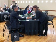 guests chat at Dobson Ranch 2020 Breakfast with the City event