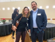 Cpouncilman Heredia with Mesa guest at Dobson Ranch 2020 Breakfast with the City event