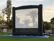 large outdoor screen at Dobson Ranch 2020 Movie in the Park event