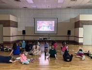 kids watch a movie at Dobson Ranch  2020 Parents Night Out event