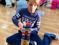 boy using building blocks at Dobson Ranch  2020 Parents Night Out event