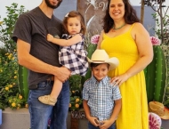 family of four  at Dobson Ranch 2020 Preschool Graduation event