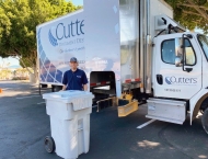 paper shredding truck at Dobson Ranch 2020 Spring Community Clean Up event
