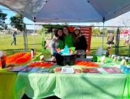 vendors at booth at Dobson Ranch 2020 Winter Bark in the Park event