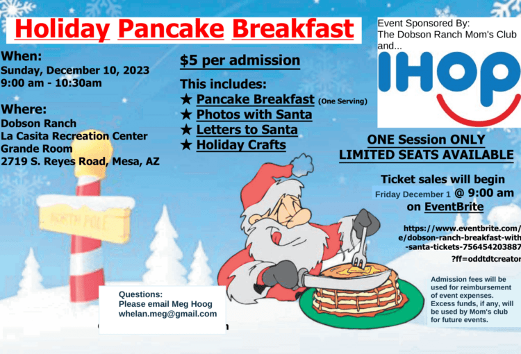 Holiday Pancake Breakfast @ La Casita Recreation Center, Grande Room