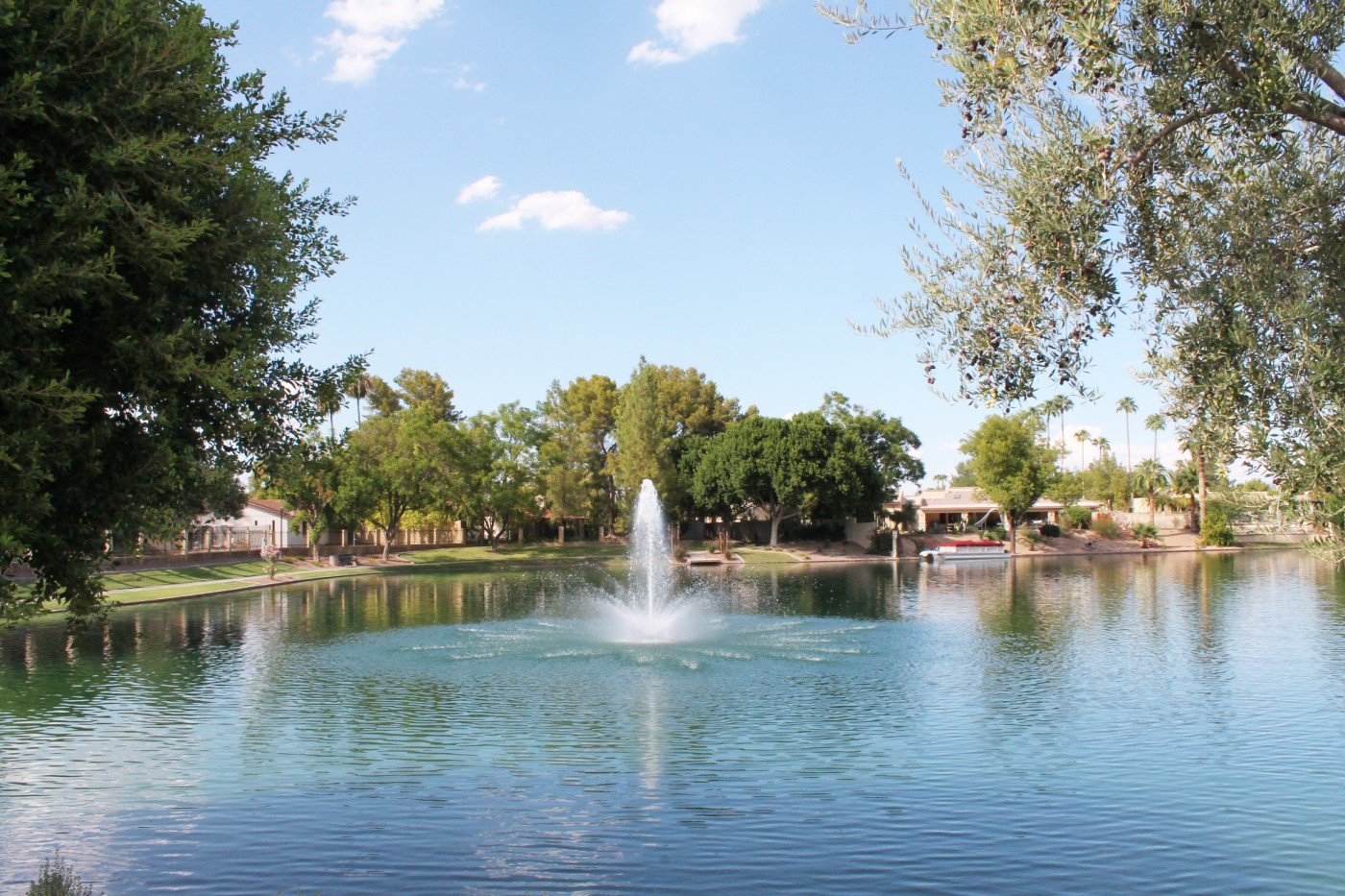 Dobson Ranch lake fountain