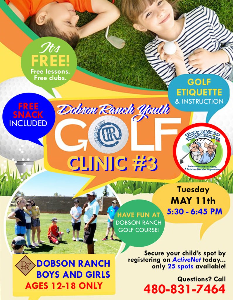 Youth Golf Clinic #3 @ Dobson Ranch Golf Course