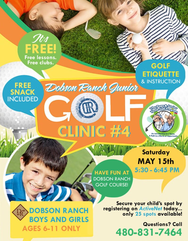 Youth Golf Clinic #4 (Ages 6-11) @ Dobson Ranch Golf Course