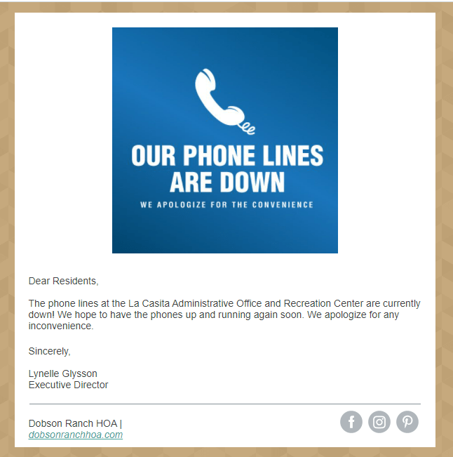 Phone Lines Are Down at La Casita – June 1, 2021