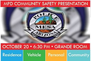 Mesa PD Community Safety Presentation @ La Casita Grande Room