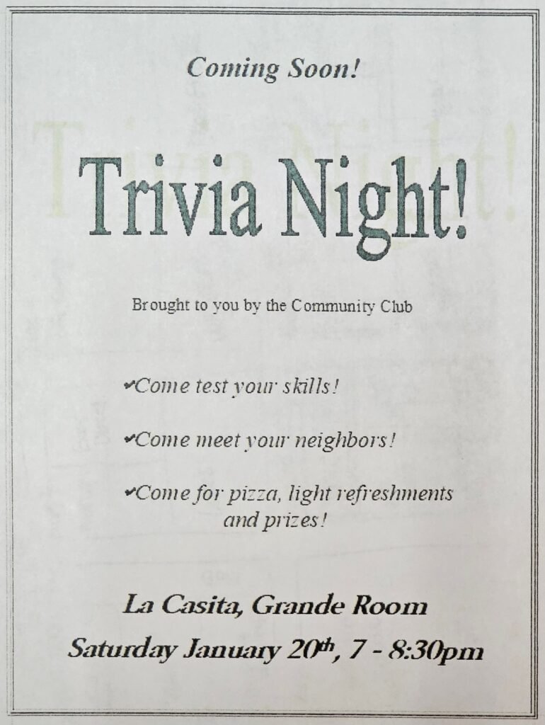 Trivia Night @ La Casita - Grande Room